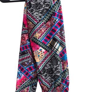 NWOT Shosho One Size Patchwork Boho Print Leggings Multi-Color